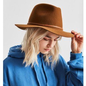 Brixton Wesley Fedora in Coffee